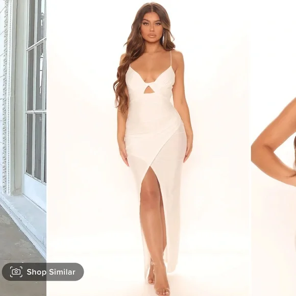 Fashion Nova | Dresses | Fashion Nova White Maxi Dress | Poshmark